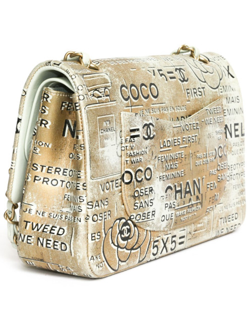 Sac CHANEL Timeless 'Coco' doré Collection 2015