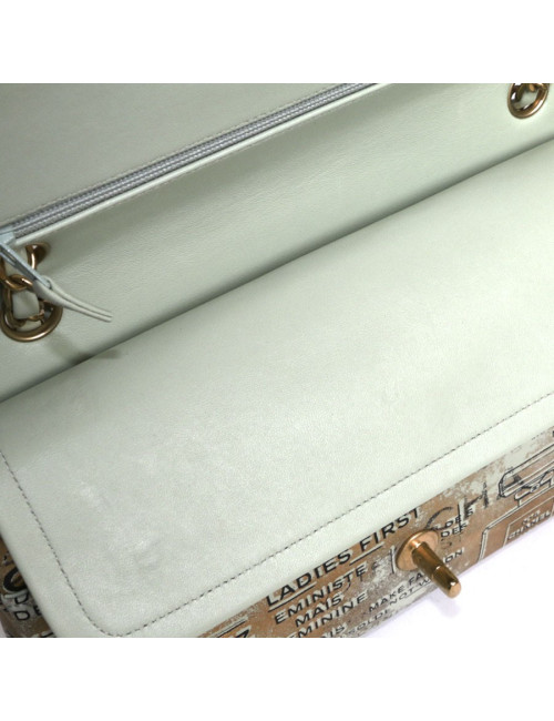 CHANEL timeless double flap bag in gilded leather limited edition