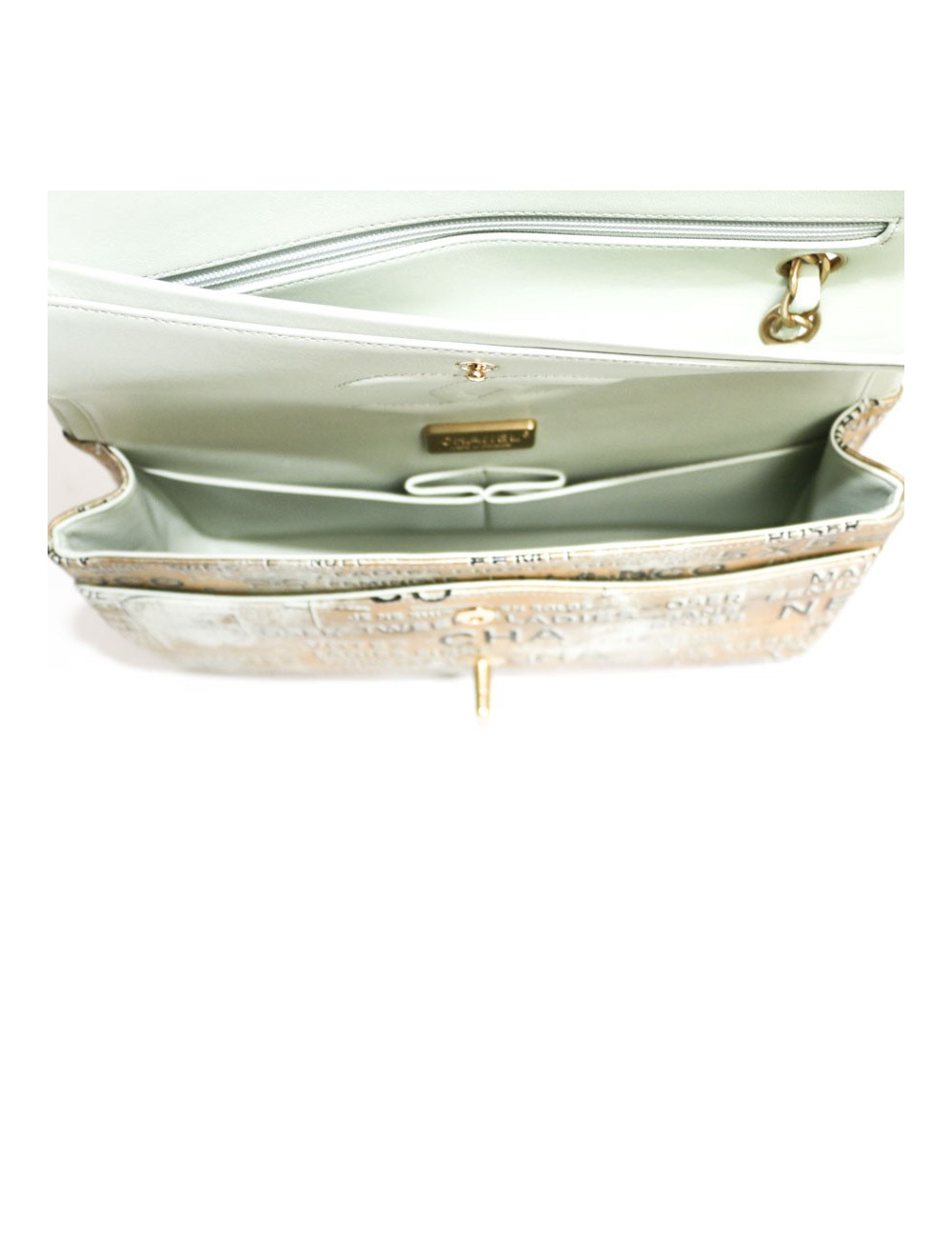 CHANEL timeless double flap bag in gilded leather limited edition