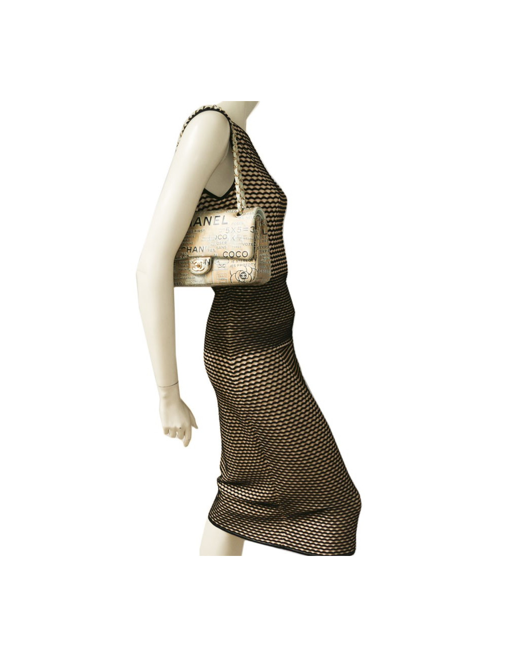 Sac CHANEL Timeless 'Coco' doré Collection 2015