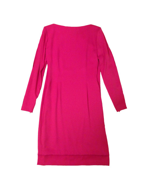 Robe EMMANUEL UNGARO en crèpe de soie rose T38