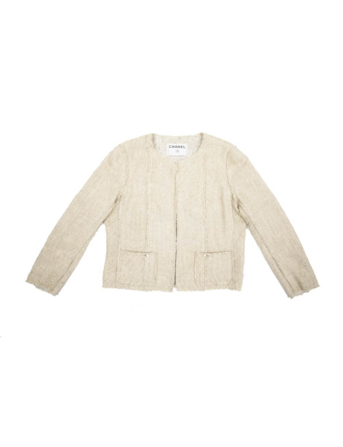  Veste CHANEL T38  Beige 