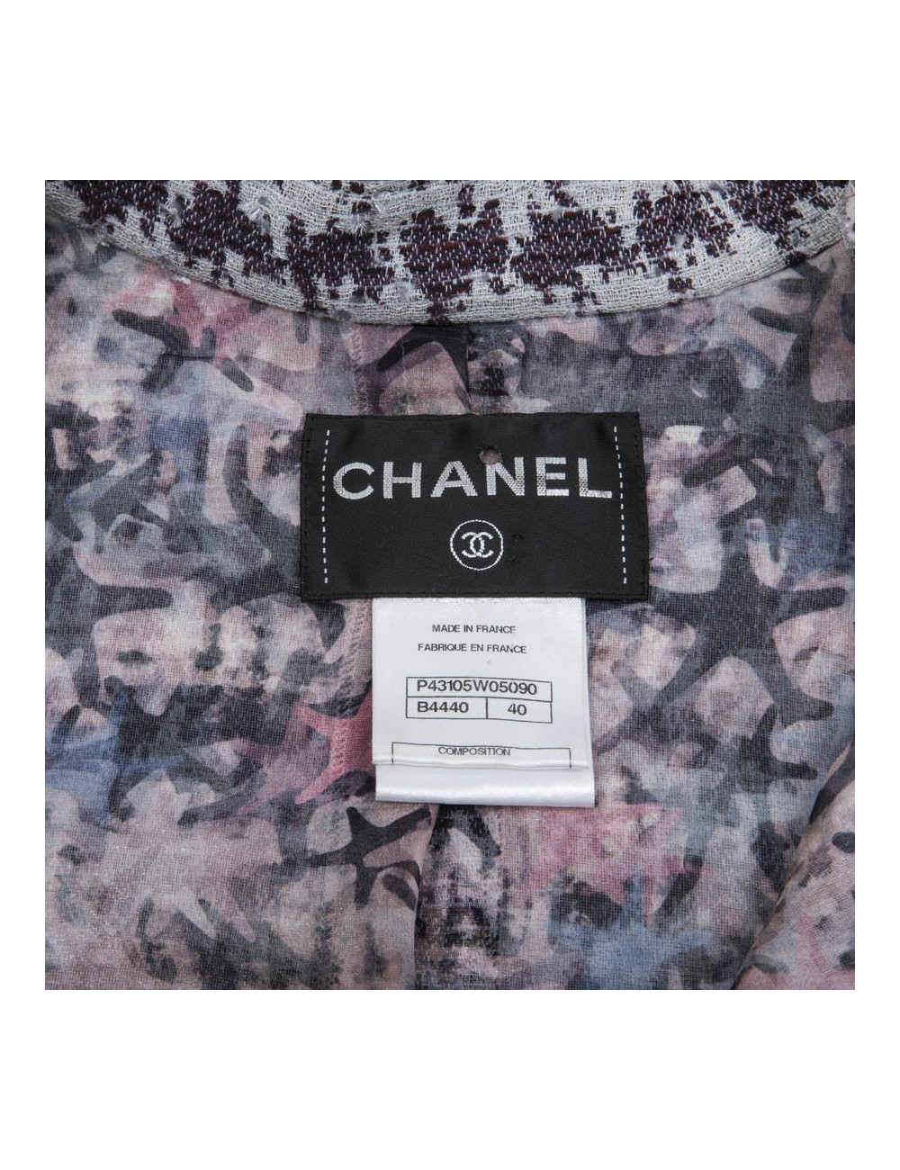 CHANEL cross jacket in purple cotton size 40EU