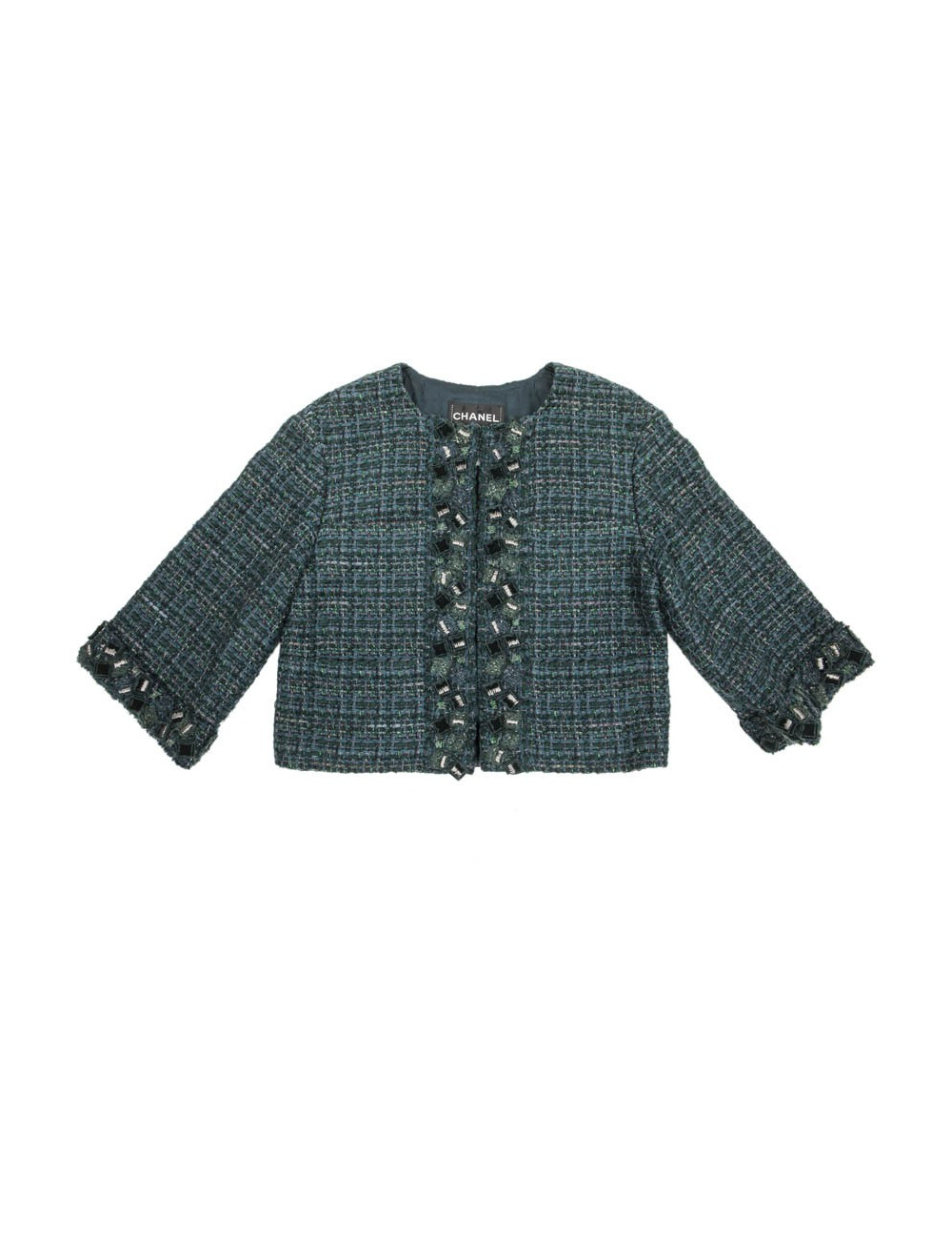 Veste CHANEL T 36 tweet vert 