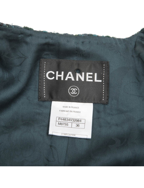 Veste CHANEL T 36 tweet vert 