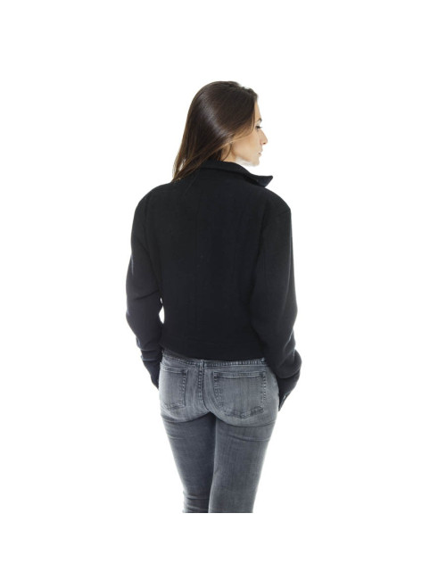 CHANEL spencer jacket in black wool size 42FR