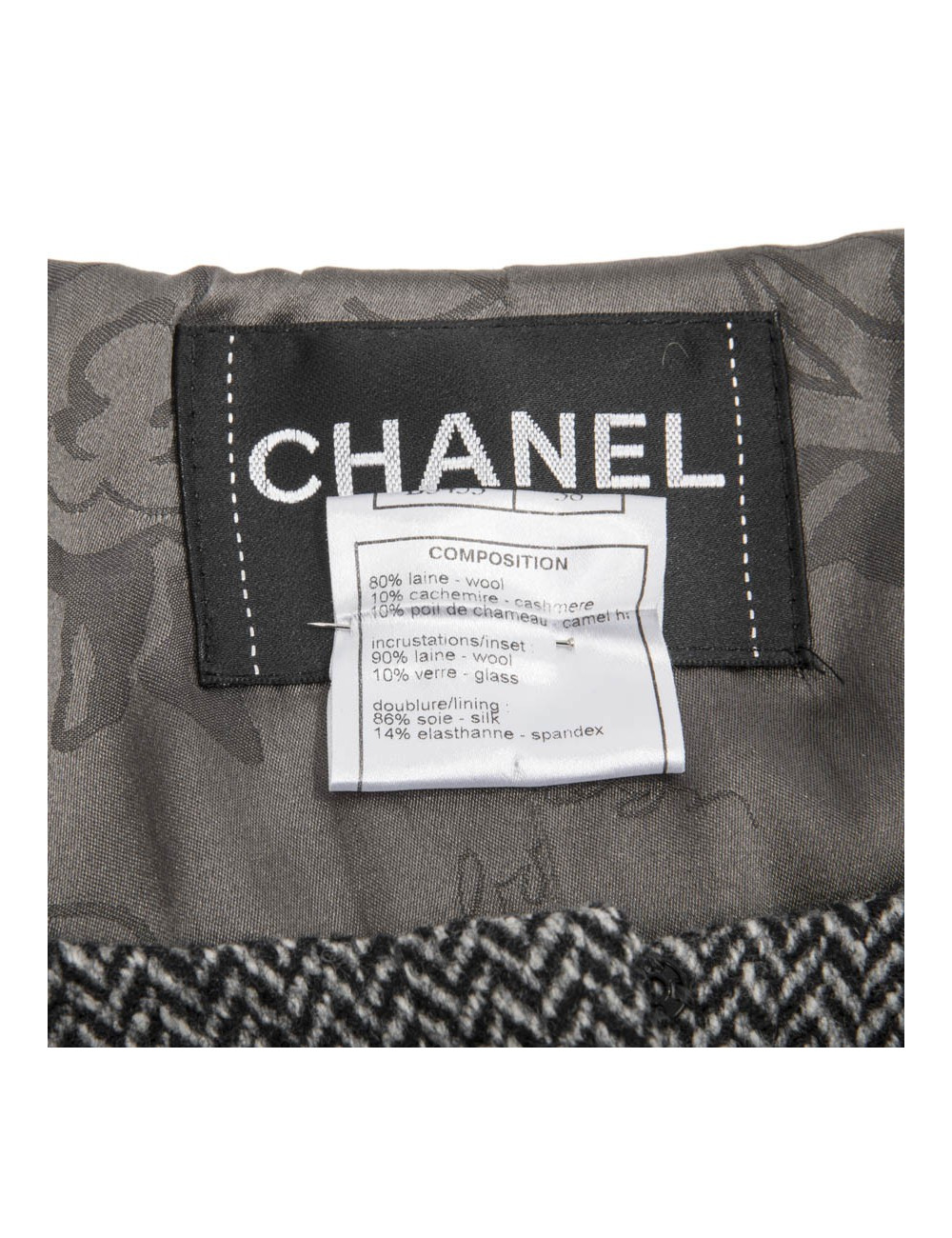 Veste CHANEL T38 en laine grise 