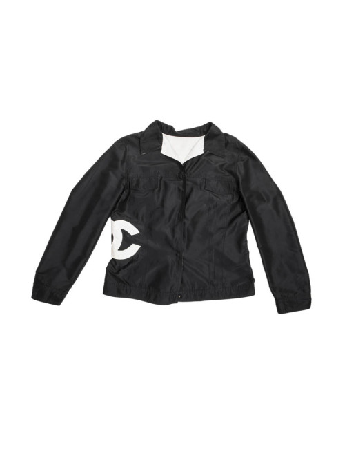 Veste CHANEL réversible noire et beige