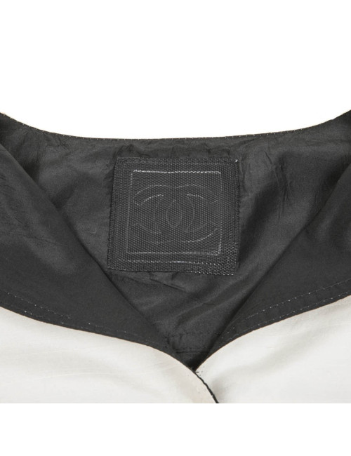 Veste CHANEL réversible noire et ivoire 