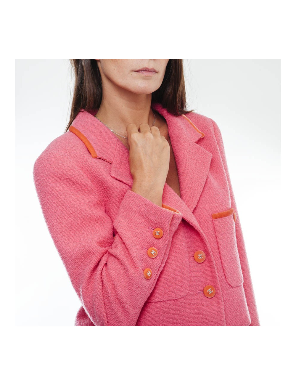 Ensemble CHANEL T   rose et orange