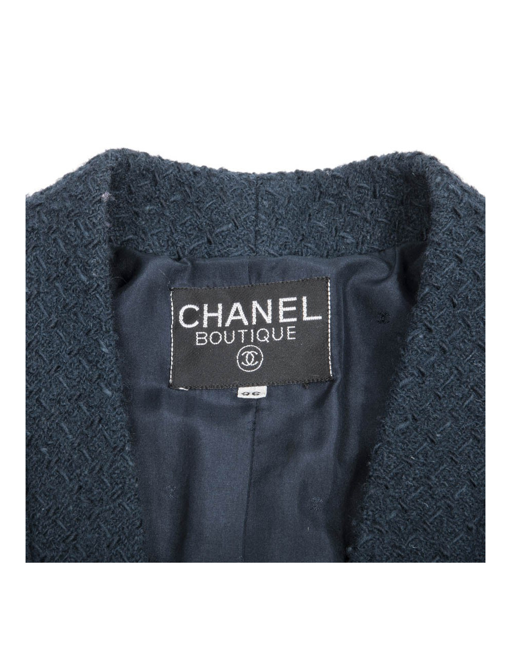 Manteau CHANEL T 36 en laine bleu