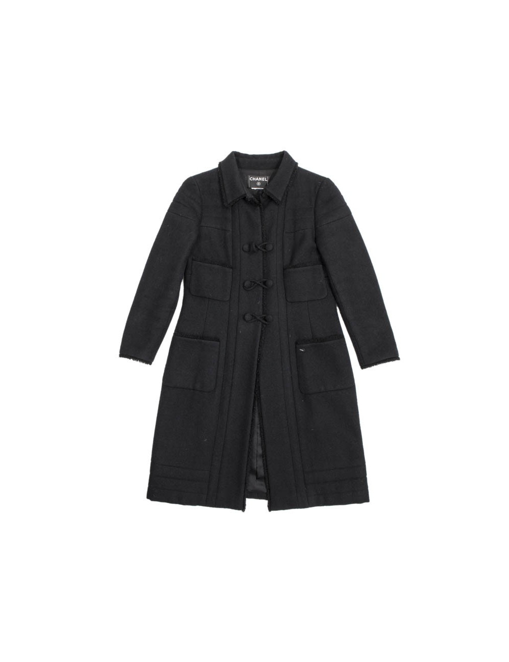 Manteau CHANEL laine noire T38