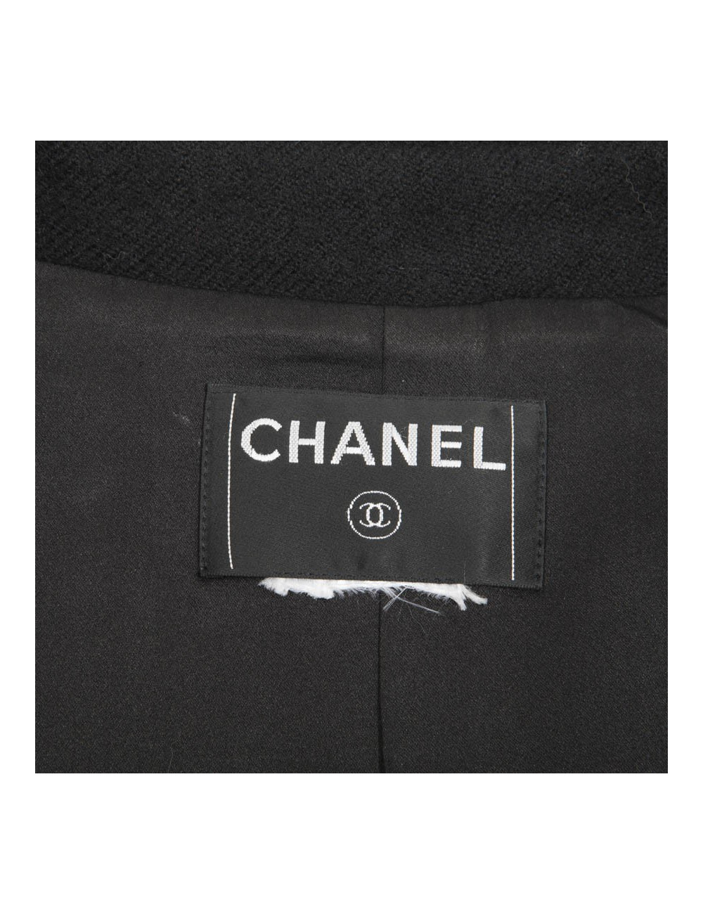 CHANEL coat in black wool size 38FR