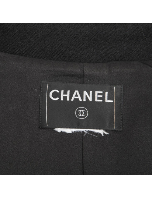 CHANEL coat in black wool size 38FR