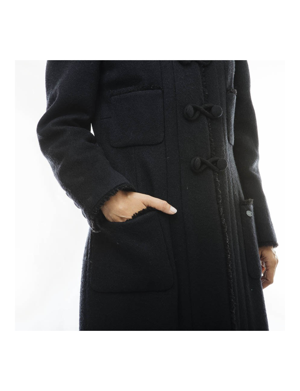 Manteau CHANEL laine noire T38