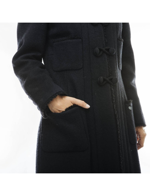 Manteau CHANEL laine noire T38