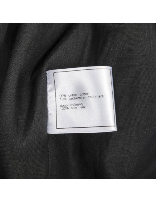 CHANEL 'Paris Los Angeles' Cruise Collection black cotton jacket Size 38FR