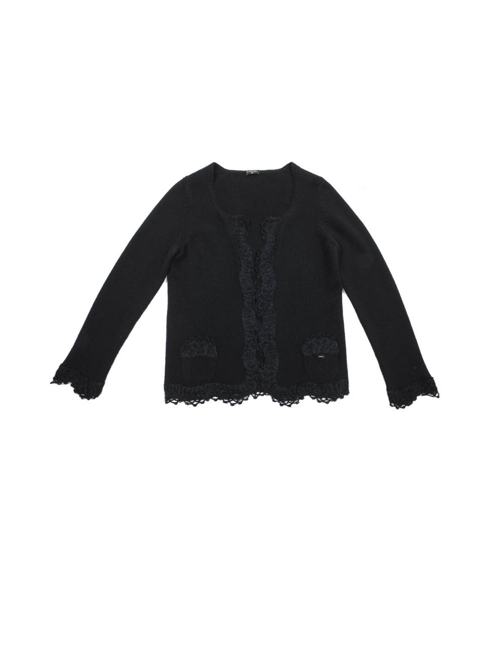 Gilet CHANEL en cachemire noir