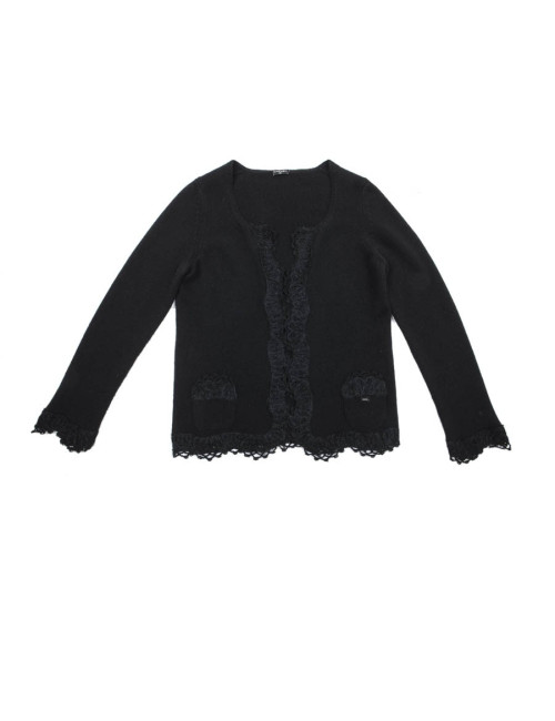 Gilet CHANEL en cachemire noir