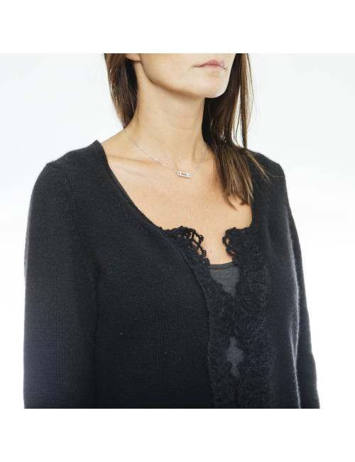 Gilet CHANEL en cachemire noir