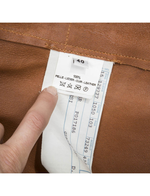 Veste T 40 IT/36FR REBECCA CORSI en cuir gold 