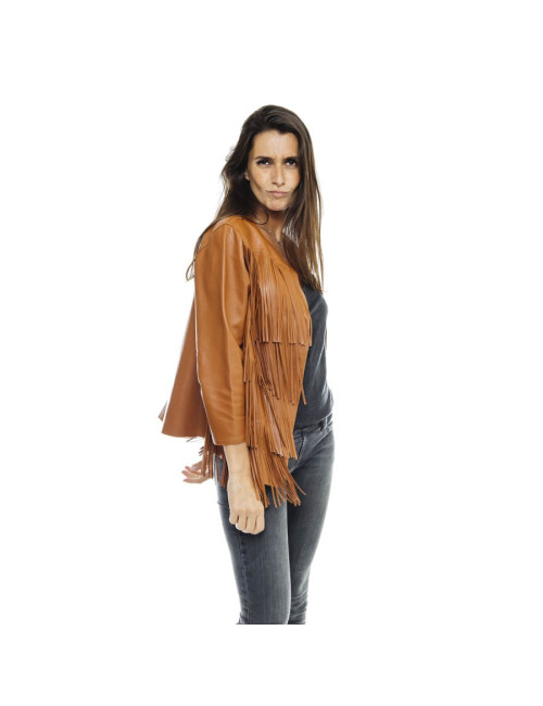 Veste en cuir gold  REBECCA CORSI T 40 IT/T36