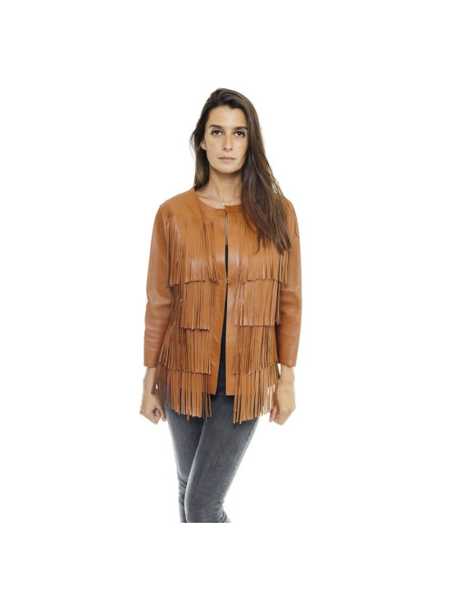 Veste en cuir gold  REBECCA CORSI T 40 IT/T36