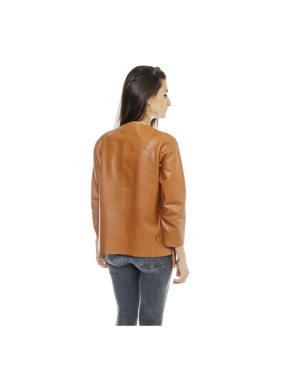 Veste en cuir gold  REBECCA CORSI T 40 IT/T36