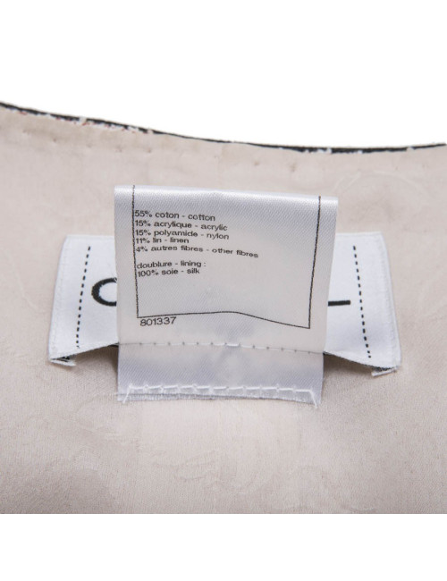 Chanel jacket "Les fonds marins" Size 38 in pale pink cotton tweed