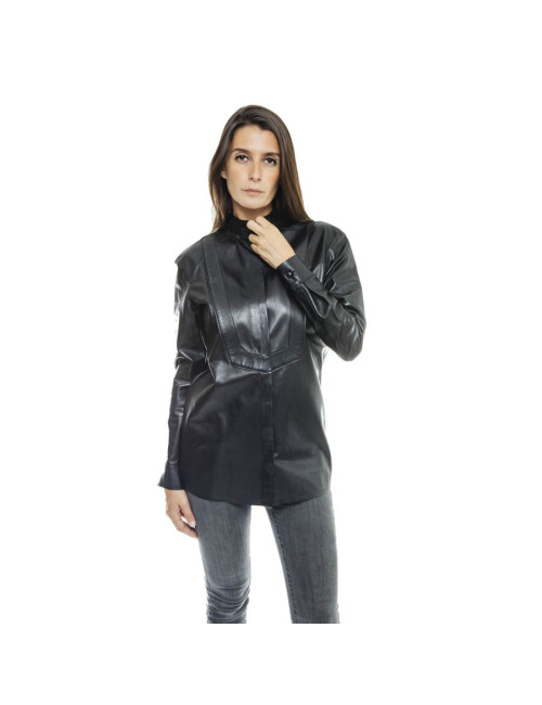 GIVENCHY blouse in black lamb leather size 34FR