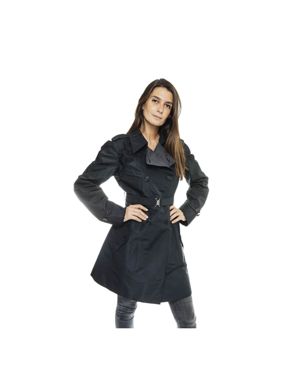 MIU MIU black raincoat size 38FR