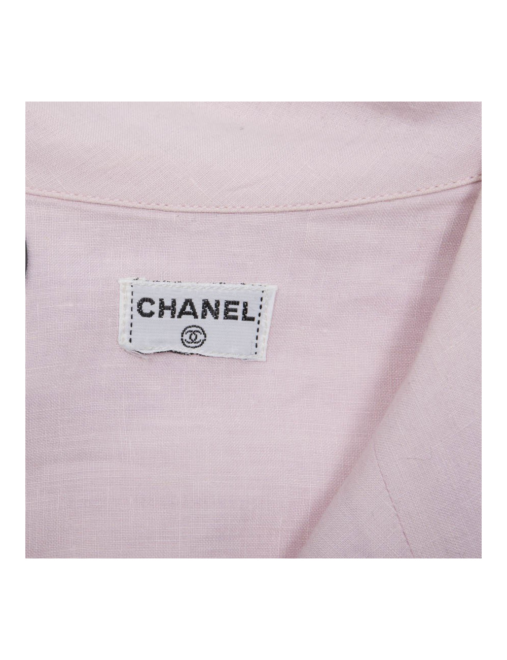 Chemise CHANEL T40 en lin rose