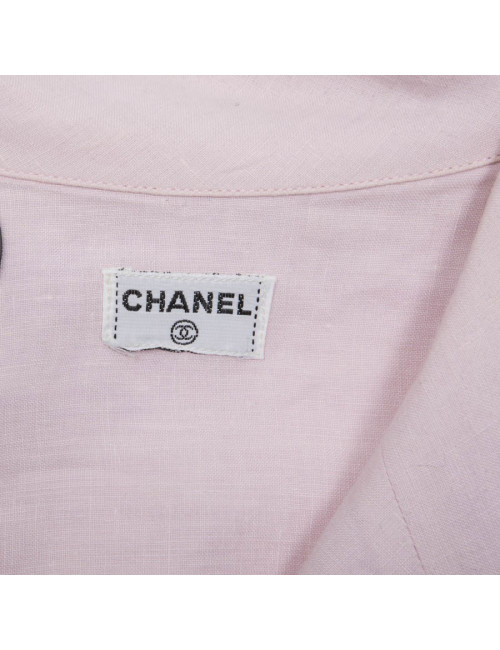 Chemise CHANEL T40 en lin rose