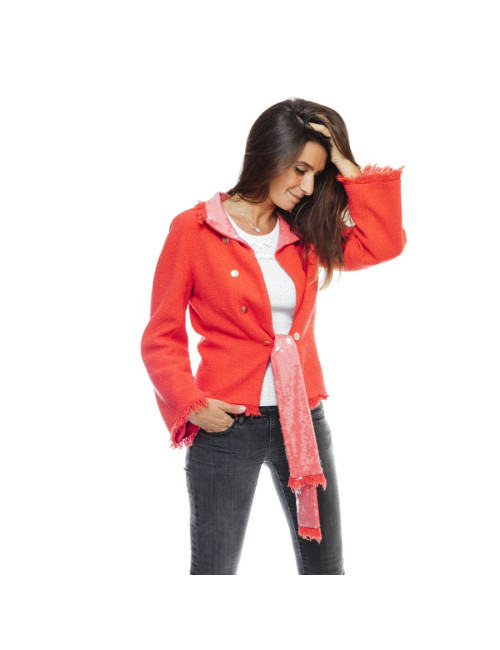 Veste CHANEL corail à sequins