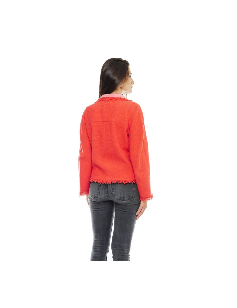 Veste CHANEL corail à sequins