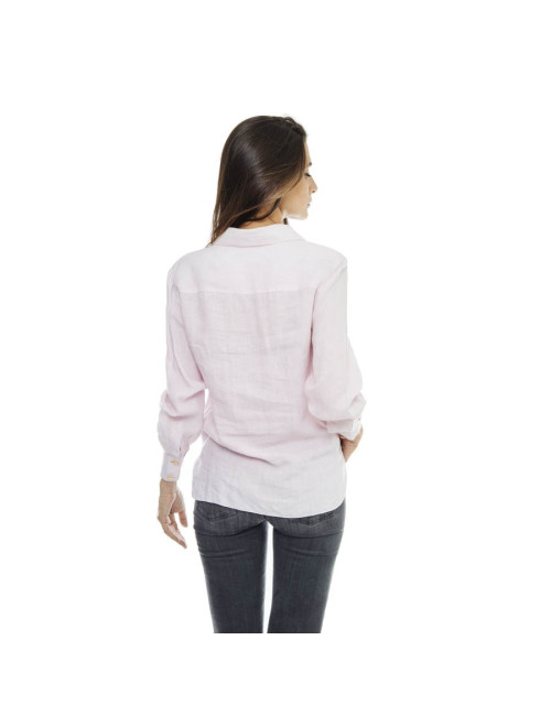 Chemise CHANEL T40 en lin rose