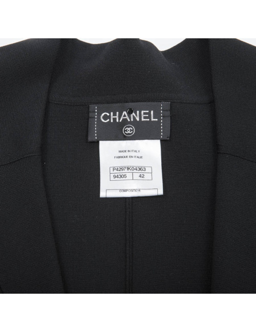 CHANEL Jacket in black stretch size 42FR