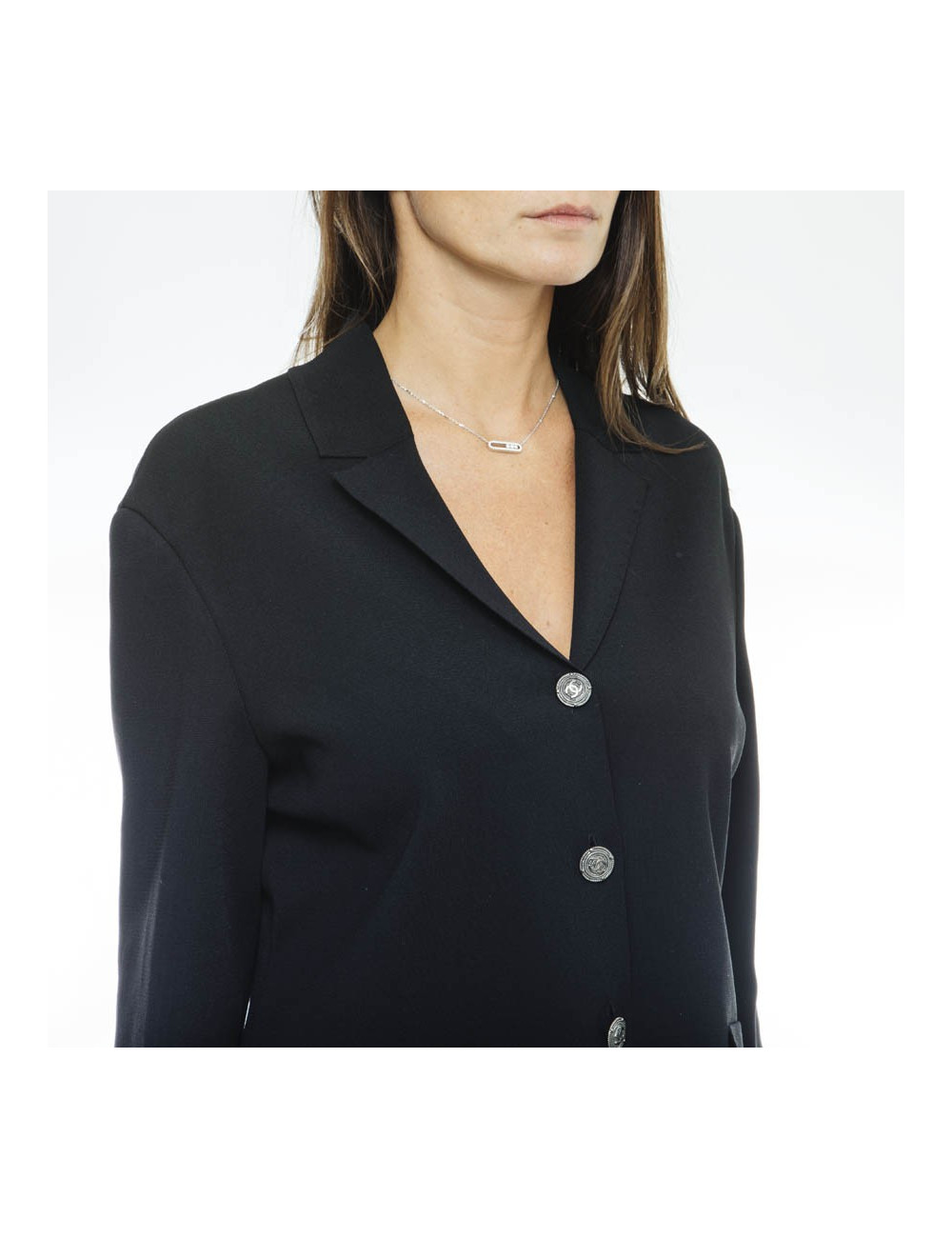 CHANEL Jacket in black stretch size 42FR