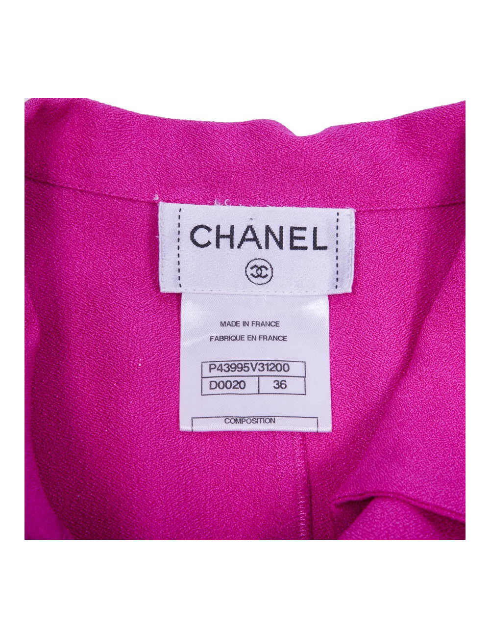Ensemble CHANEL T 36 jupe et chemisier rose