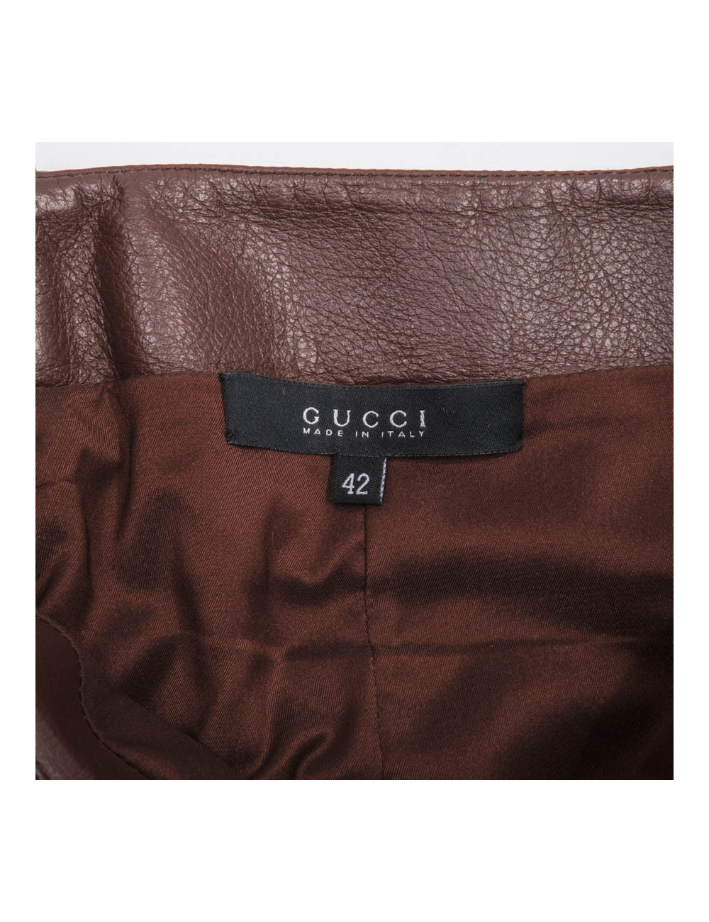 Jupe GUCCI t 42 IT/ 38 FR en cuir marron