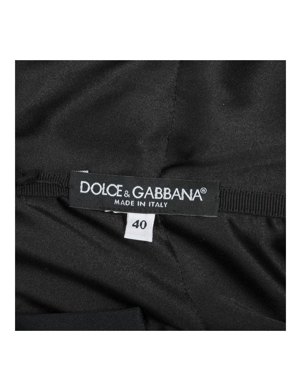 DOLCE GABBANA cocktail dress in black silk size 40IT/36FR