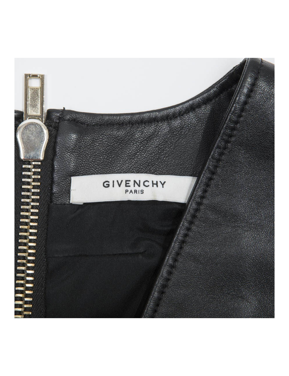 Robe GIVENCHY T38 en cuir noir