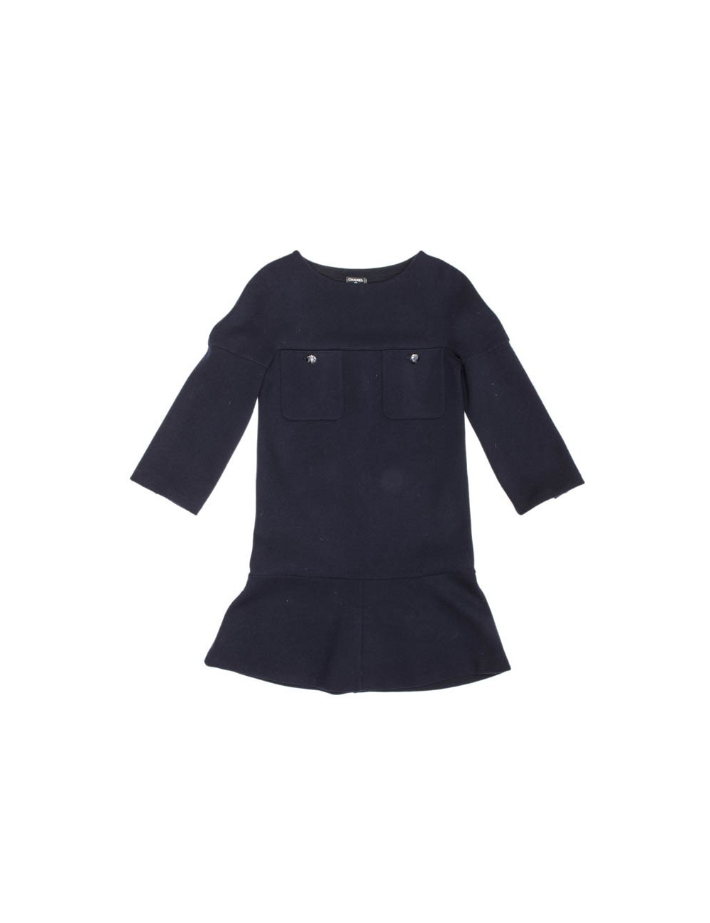 Robe t 34 CHANEL jersey de laine et cachemire