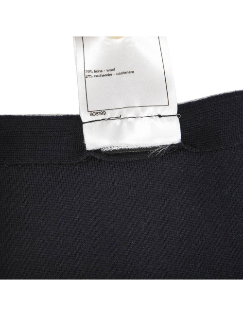 Robe t 34 CHANEL jersey de laine et cachemire