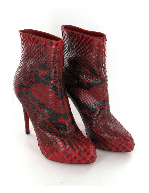 Bottines LOUBOUTIN T40.5 python bicolore