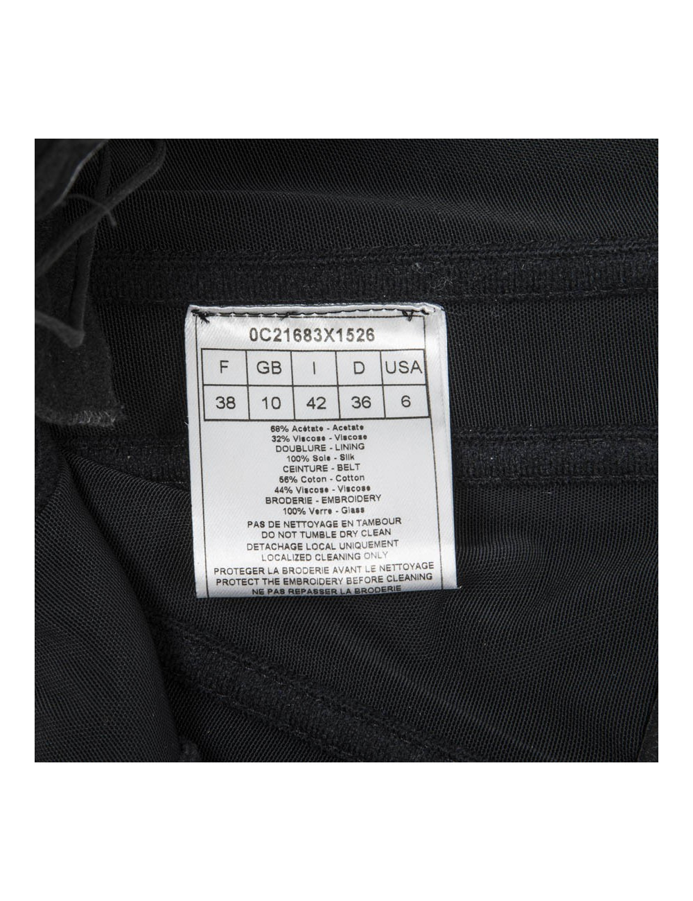 Robe CHRISTIAN DIOR T 38 FR avec pierres et perles