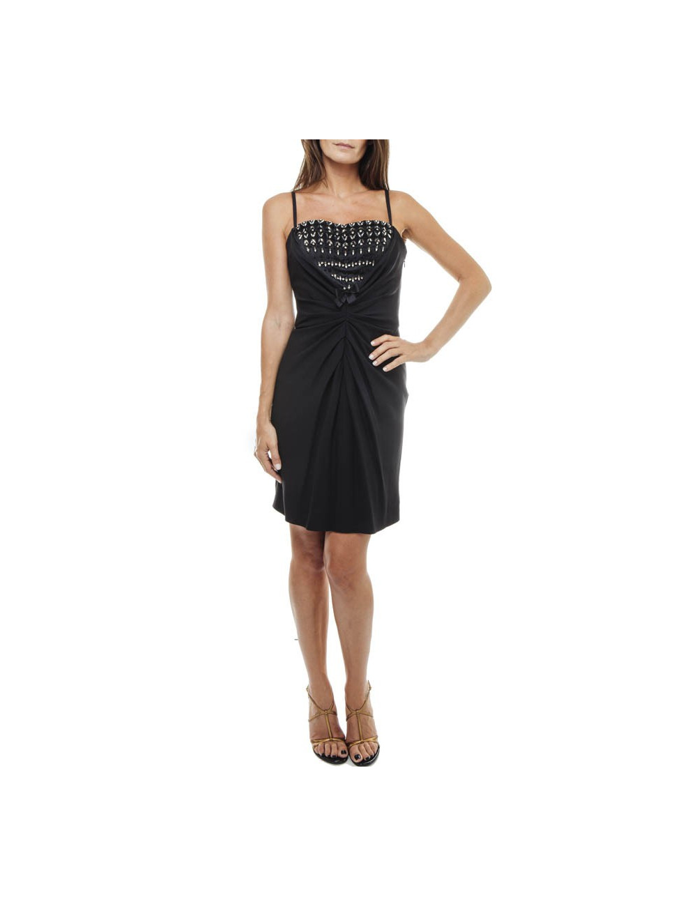 Robe CHRISTIAN DIOR T 38 FR avec pierres et perles