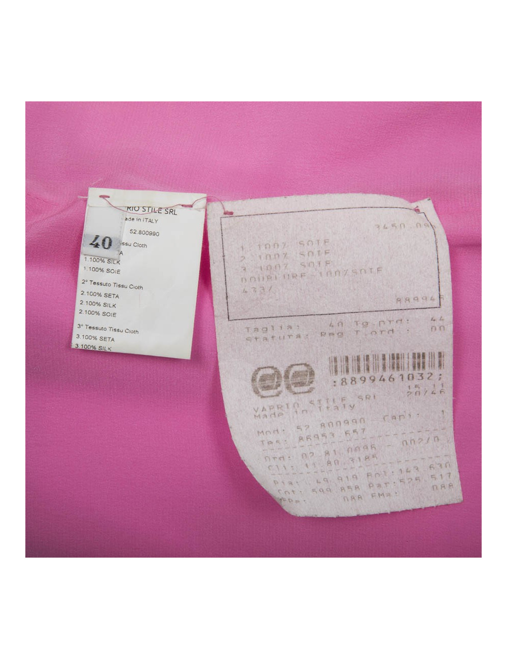 Robe bustier de cocktail  t40 UNGARO en soie rose neon