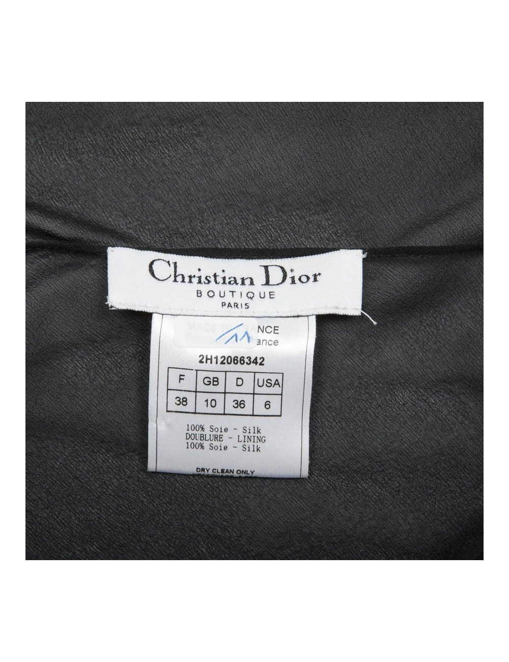 Robe du soir CHRISTIAN DIOR by John Galliano soie noir T38