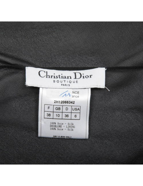 Robe du soir CHRISTIAN DIOR by John Galliano soie noir T38